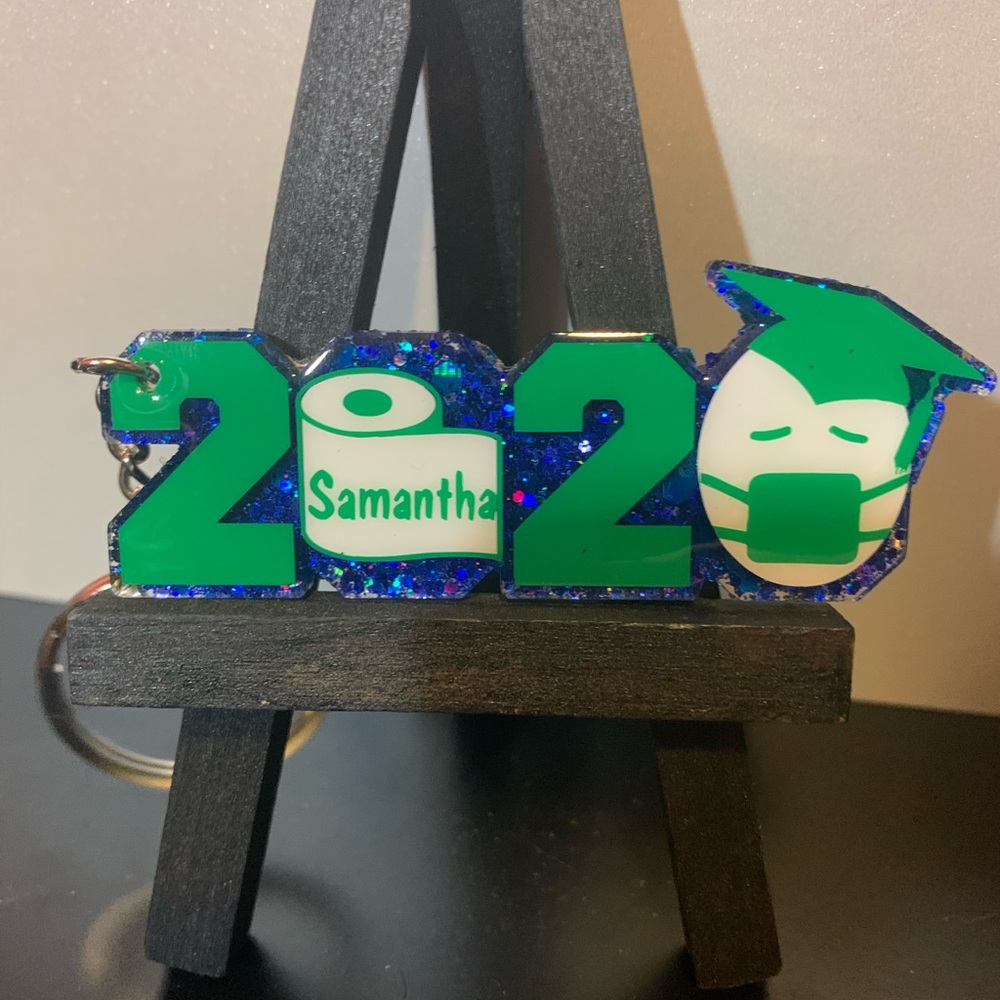 Custom 2020 graduation keychains